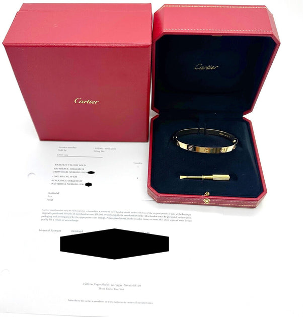 【空箱】Cartier Love Bracelet Cartier Love Bracelet 18K Rose Gold Size 21 with Screwdriver
