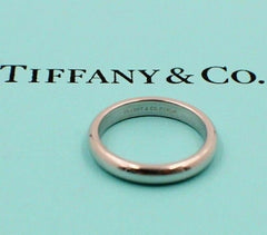 Tiffany & Co Lucida Platinum Wedding Band Ring 3 mm wide