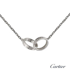 Cartier Love Necklace with Diamonds 18kt White Gold
