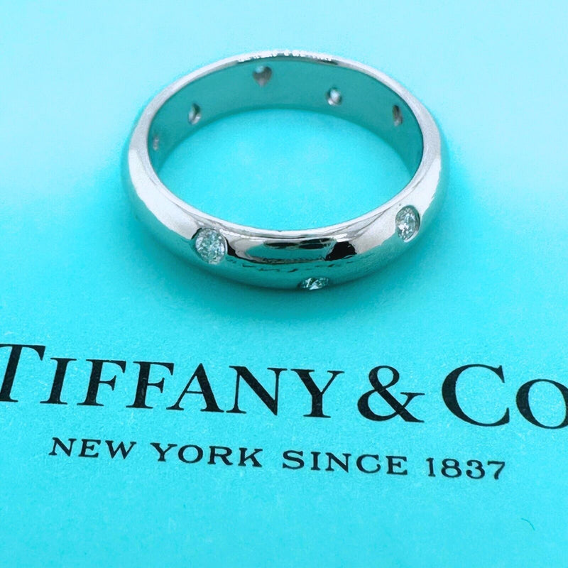 Tiffany & Co. ETOILE Diamond Band Ring Platinum Size 6