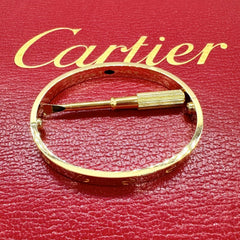 CARTIER LOVE Bracelet 18kt Yellow Gold Box COA #2