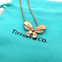Return to Tiffany LOVE BUGS Collection Butterfly Chain Bracelet 18k RG & SS
