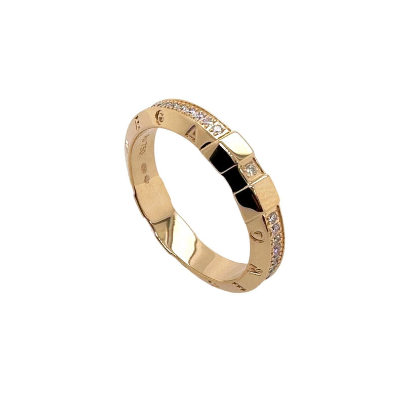 Omega Constellation Band Ring 18kt Yellow Gold and Diamonds 4.4 mm