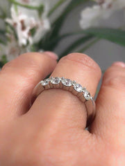 Hearts on Fire Multiplicity Love Diamond Wedding Band Ring 18k White Gold 1.20ct