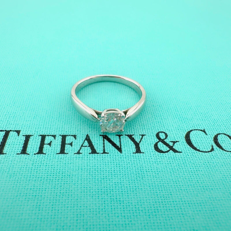 Tiffany & Co Harmony Platinum Diamond Engagement Ring Round 0.40 ct I VVS2