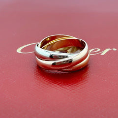 Vintage CARTIER Trinity Les Must De Cartier Multi-Tone 18kt Gold Ring