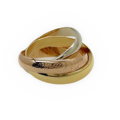 Vintage CARTIER Trinity Les Must De Cartier Multi-Tone 18kt Gold Ring