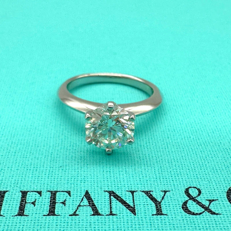 Tiffany & Co Platinum Round Diamond 1.60 cts I VS1 Solitaire Engagement Ring