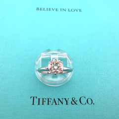 Tiffany & Co Platinum Round Diamond 0.94 cts F VS1 Solitaire Engagement Ring