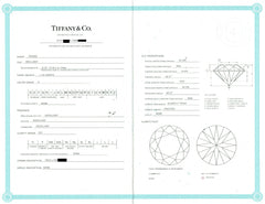 Tiffany & Co Platinum Round Diamond 1.18 cts H VS1 Solitaire Engagement Ring
