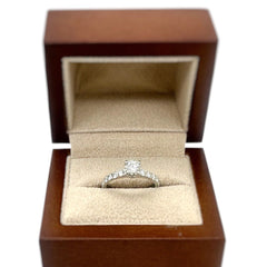 Hearts on Fire Diamond 0.51 cts J SI1 set in a Platinum Engagement Ring