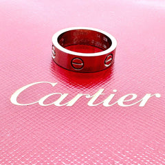 Cartier Circa 1996 Love Band Ring in 18k White Gold 5 mm