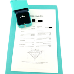 Tiffany & Co Harmony Platinum Diamond Engagement Ring Round 0.40 ct I VVS2