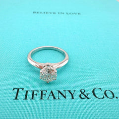 Tiffany & Co Platinum Round Diamond 1.18 cts H VS1 Solitaire Engagement Ring