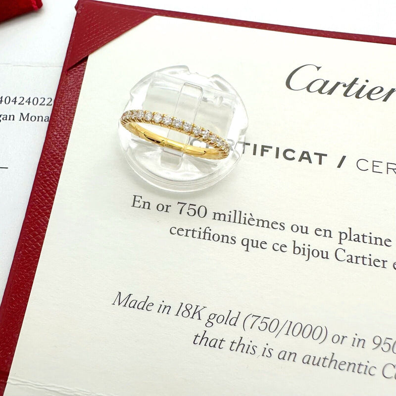 Cartier Etincelle De Cartier Diamond Eternity Wedding Band 18kt Yellow Gold