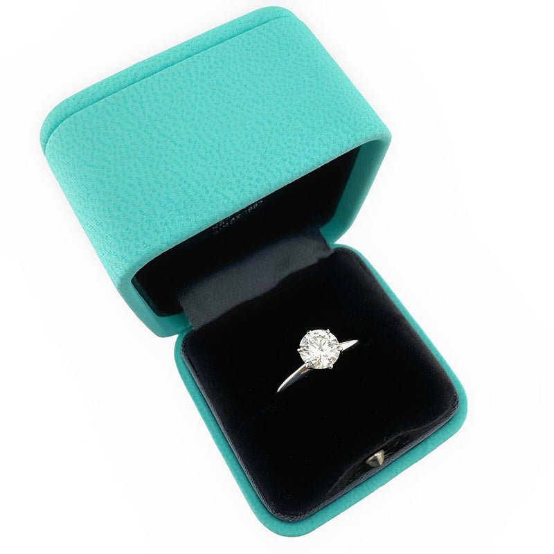 Tiffany & Co Platinum Round Diamond 0.94 cts F VS1 Solitaire Engagement Ring