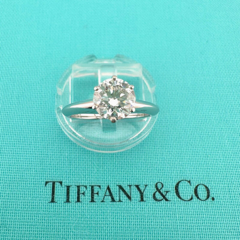 Tiffany & Co Platinum Round Diamond 1.18 cts H VS1 Solitaire Engagement Ring