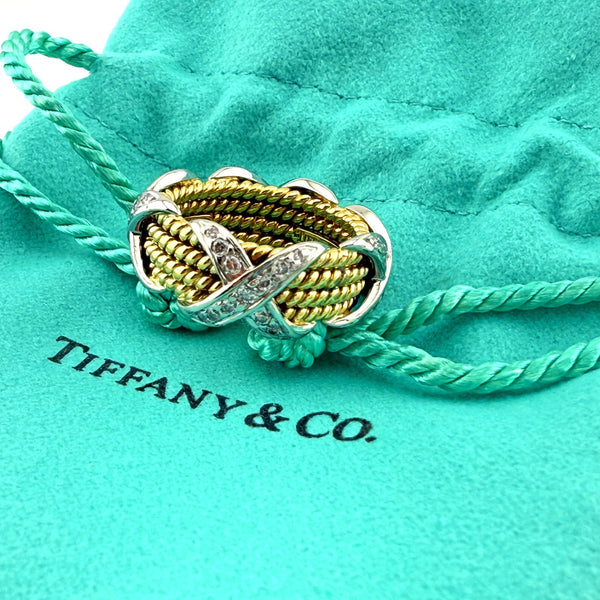 アクセサリー Tiffany & Co SV925 K18 Rope Design Ring アクセサリー