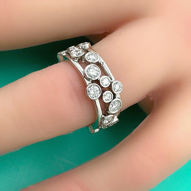 Tiffany & Co Bubbles Collection Round Diamond Band Ring in Platinum