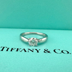 Tiffany & Co Harmony Platinum Diamond Engagement Ring Round 0.40 ct I VVS2