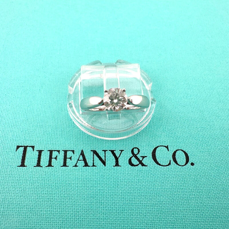 Tiffany & Co Harmony Platinum Diamond Engagement Ring Round 0.40 ct I VVS2