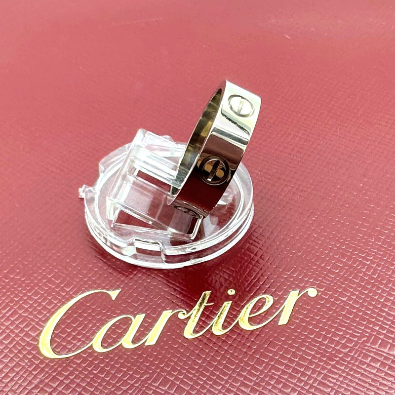 Cartier Circa 1996 Love Band Ring in 18k White Gold 5 mm