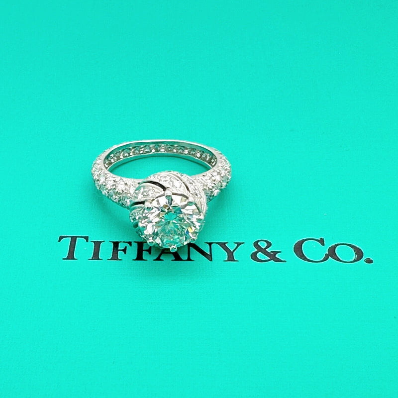 Tiffany & Co Schlumberger Buds Diamond Engagement Ring Round 1.68 cts G VS1