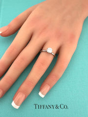 Tiffany & Co Platinum Round Diamond 0.94 cts F VS1 Solitaire Engagement Ring