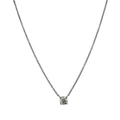 Tiffany & Co Platinum Diamond Pendant Necklace Round 0.43 ct