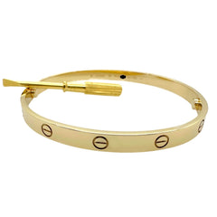 CARTIER LOVE Bracelet 18kt Yellow Gold Full Set Box COA SZ 20