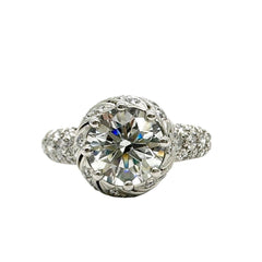 Tiffany & Co Schlumberger Buds Diamond Engagement Ring Round 1.68 cts G VS1