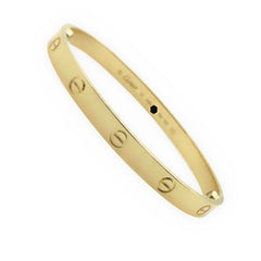 CARTIER LOVE Bracelet 18kt Yellow Gold Full Set Box COA SZ 19