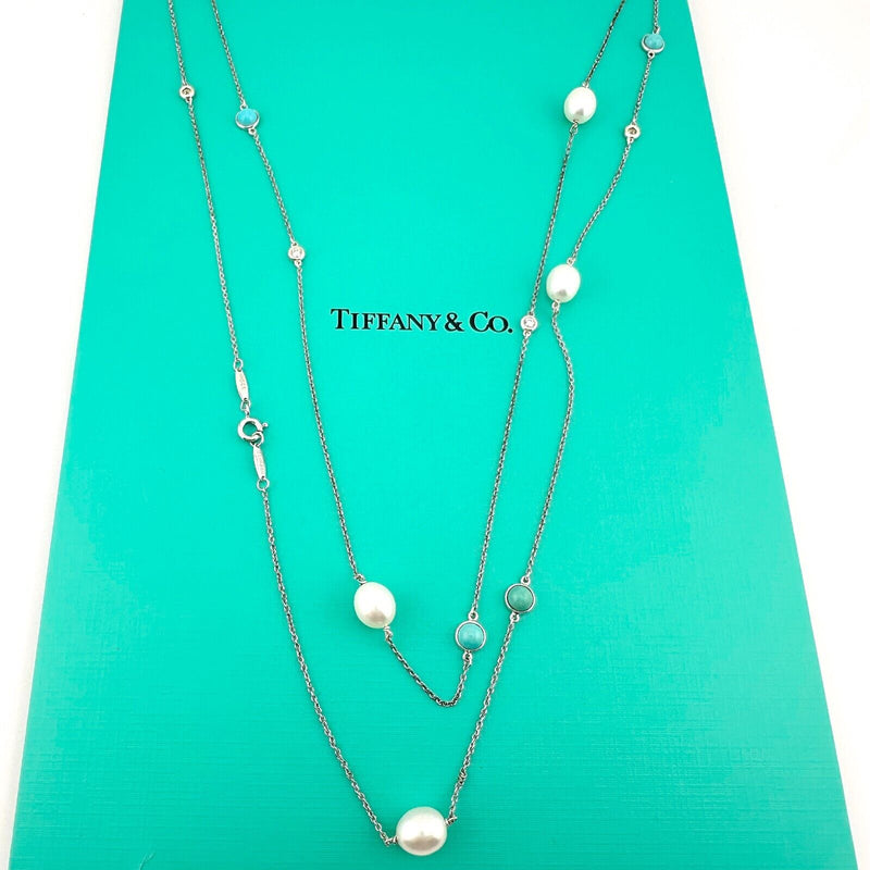 Tiffany & Co Sterling Silver Elsa Peretti Color by the Yard Sprinkle Necklace