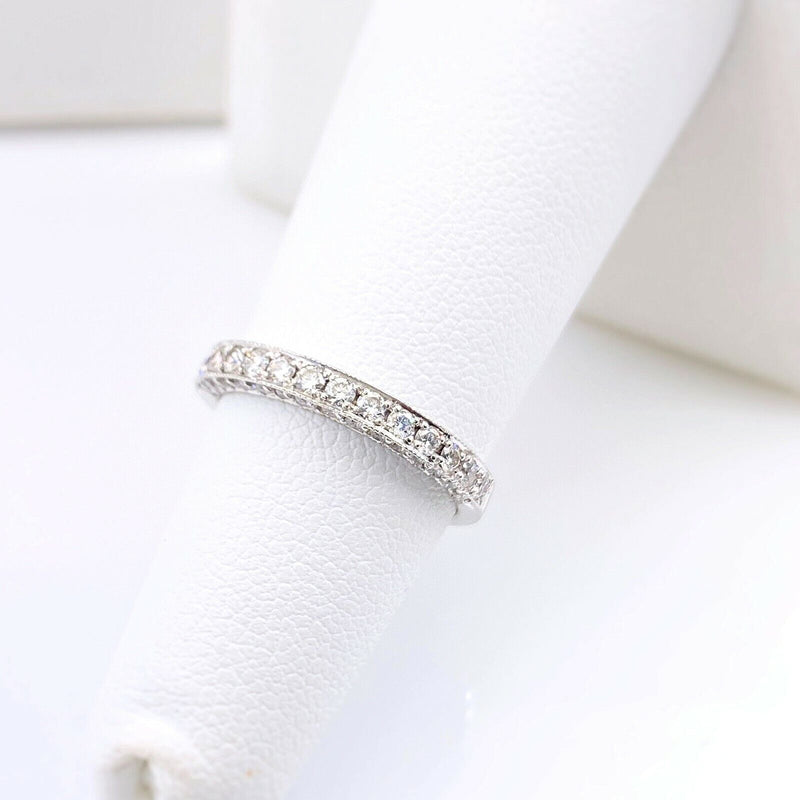 JB Star Classic Romance Round Diamonds Wedding Band in Platinum