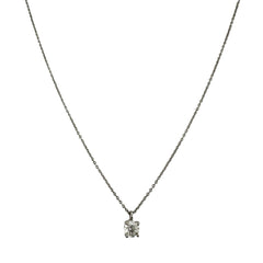 Tiffany & Co Platinum Diamond Pendant Necklace Round 0.42 ct