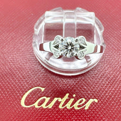 Cartier Ballerine Round Brilliant Diamond 0.36 tcw FVVS1 Engagement Ring COA GIA