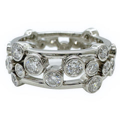 Tiffany & Co Bubbles Collection Round Diamond Band Ring in Platinum