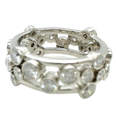 Tiffany & Co Bubbles Collection Round Diamond Band Ring in Platinum