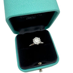 Tiffany & Co Platinum Round Diamond 1.60 cts I VS1 Solitaire Engagement Ring