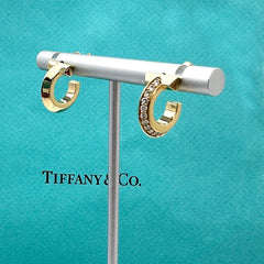 Tiffany & Co. T1 Diamond Hoop Earrings in 18kt Yellow Gold Extra Small