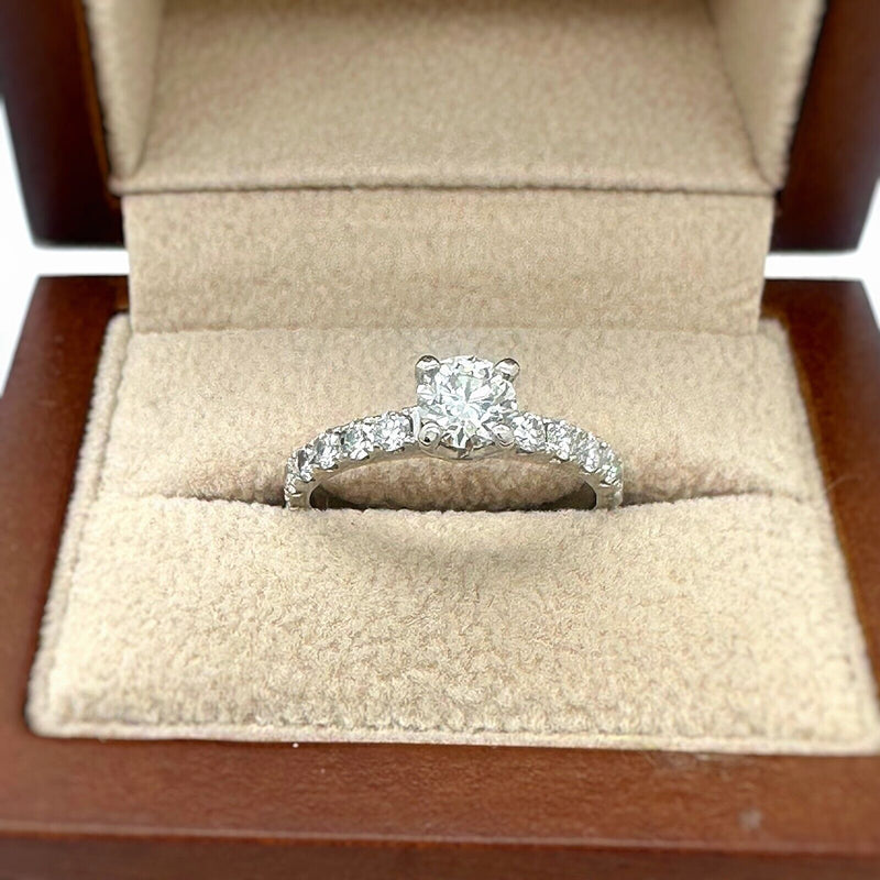 Hearts on Fire Diamond 0.51 cts J SI1 set in a Platinum Engagement Ring