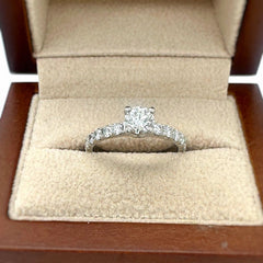 Hearts on Fire Diamond 0.51 cts J SI1 set in a Platinum Engagement Ring