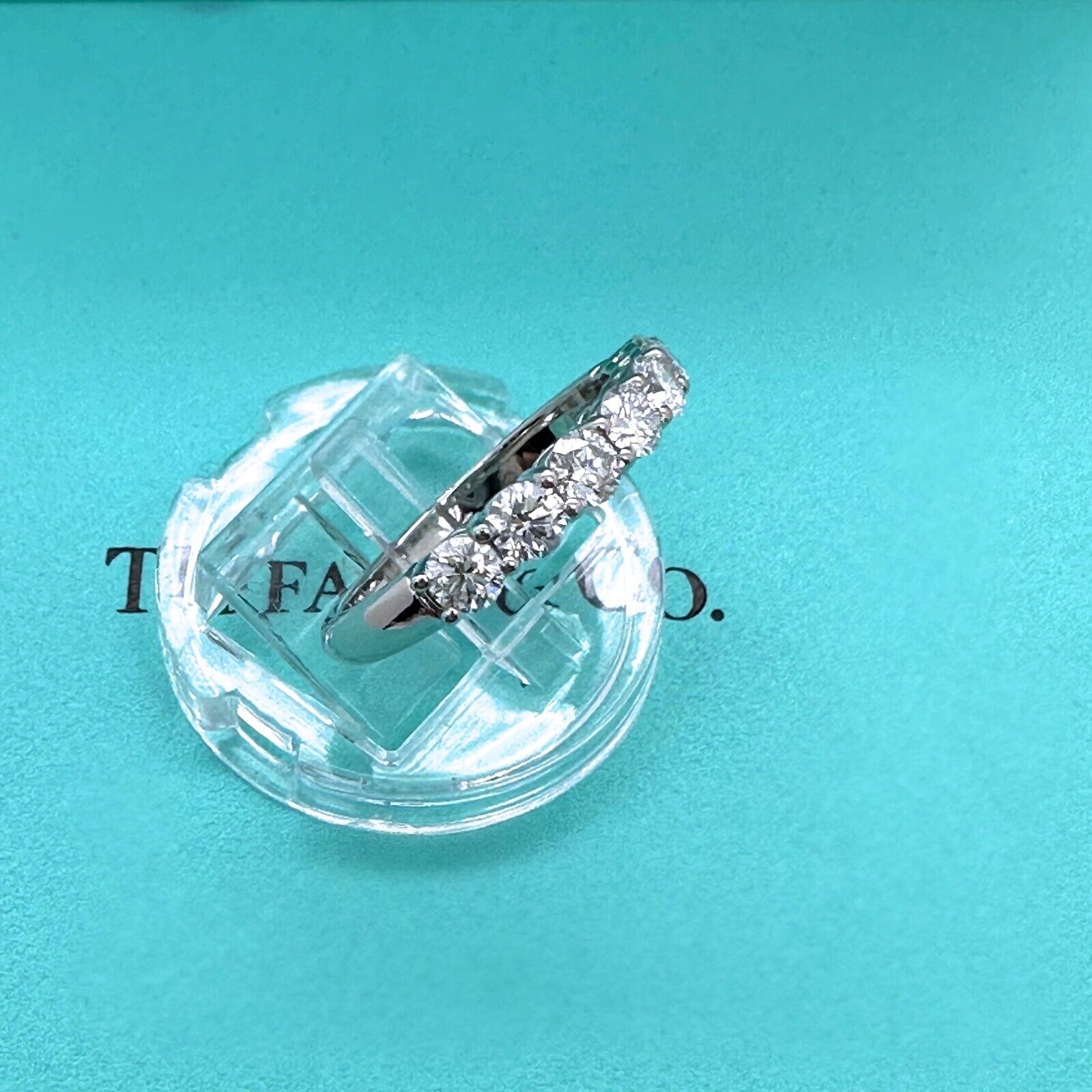 Diamond Band Tiffany Three Band Ring Tiffany Square-Cut Diamond