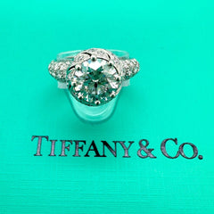 Tiffany & Co Schlumberger Buds Diamond Engagement Ring Round 1.68 cts G VS1