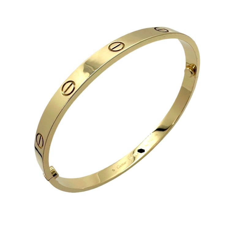 CARTIER LOVE Bracelet 18kt Yellow Gold Full Set Box COA SZ 20