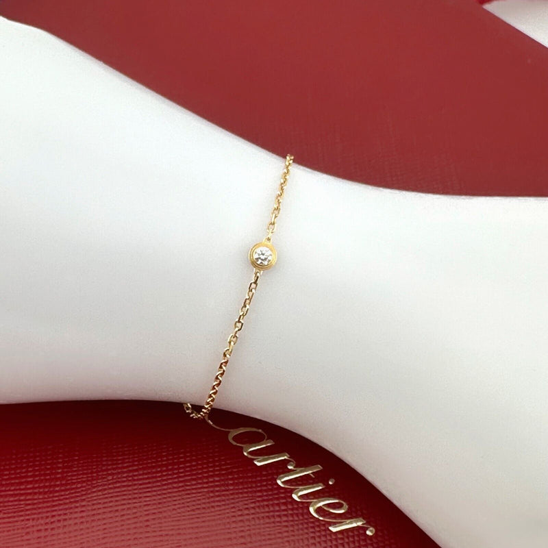 Cartier D'Amour 18k Yellow Gold Diamond Bracelet COA Receipt