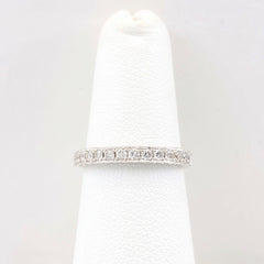 JB Star Classic Romance Round Diamonds Wedding Band in Platinum