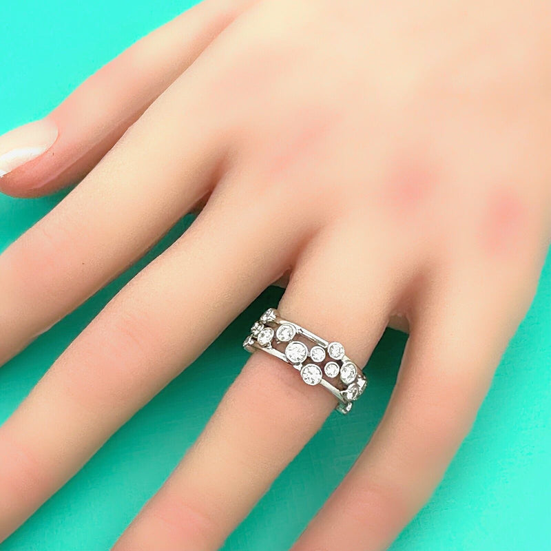 Tiffany Co Bubbles Collection Round Diamond Band Ring in