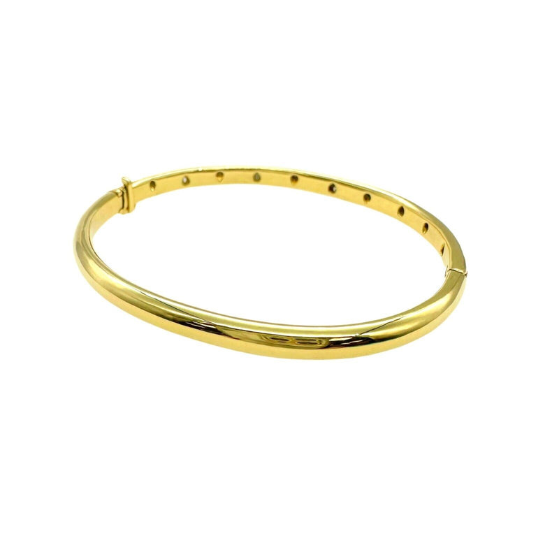 Tiffany & Co ETOILE 18K Yellow Gold Platinum Diamond Bangle Bracelet