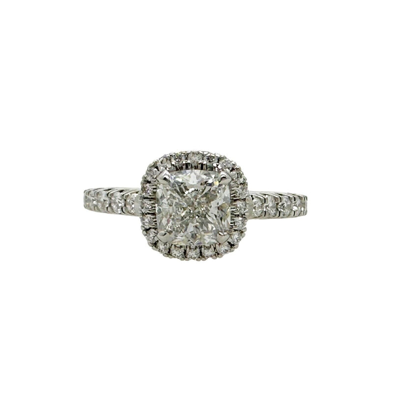 Cartier Destinee Cushion 1.15 cts H VS1 Halo Engagement Ring in Platinum